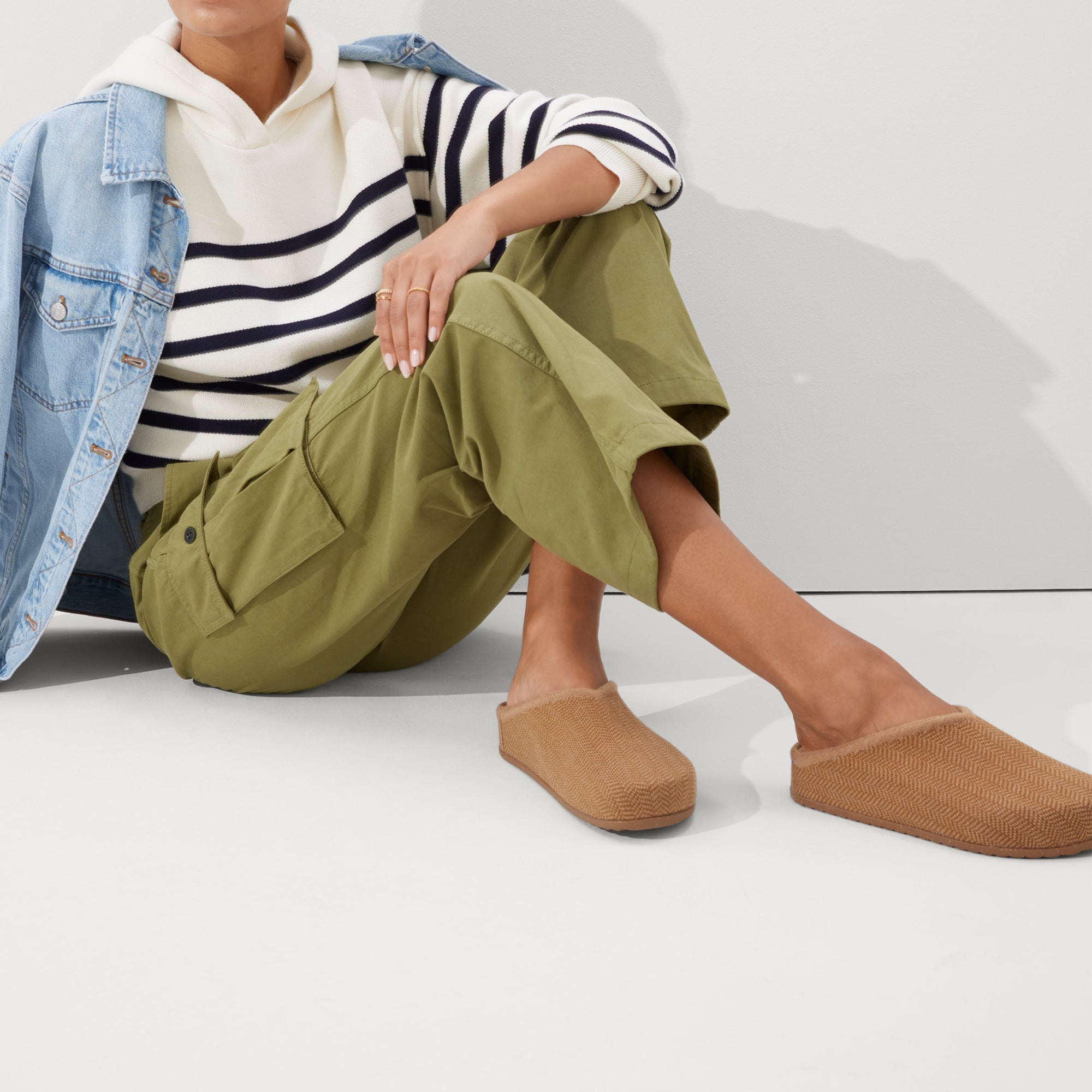 The Casual Clog - Teak Herringbone(Teak Herringbone,5)