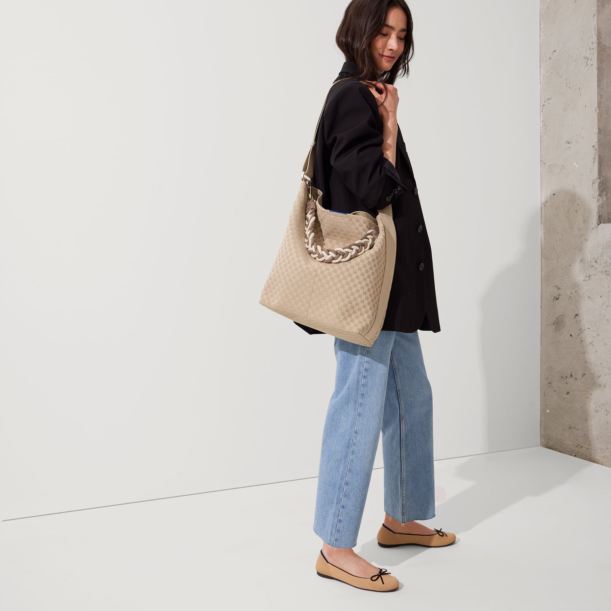 The Shoulder Strap - Cream and Cocoa Braid(Cream and Cocoa Braid)