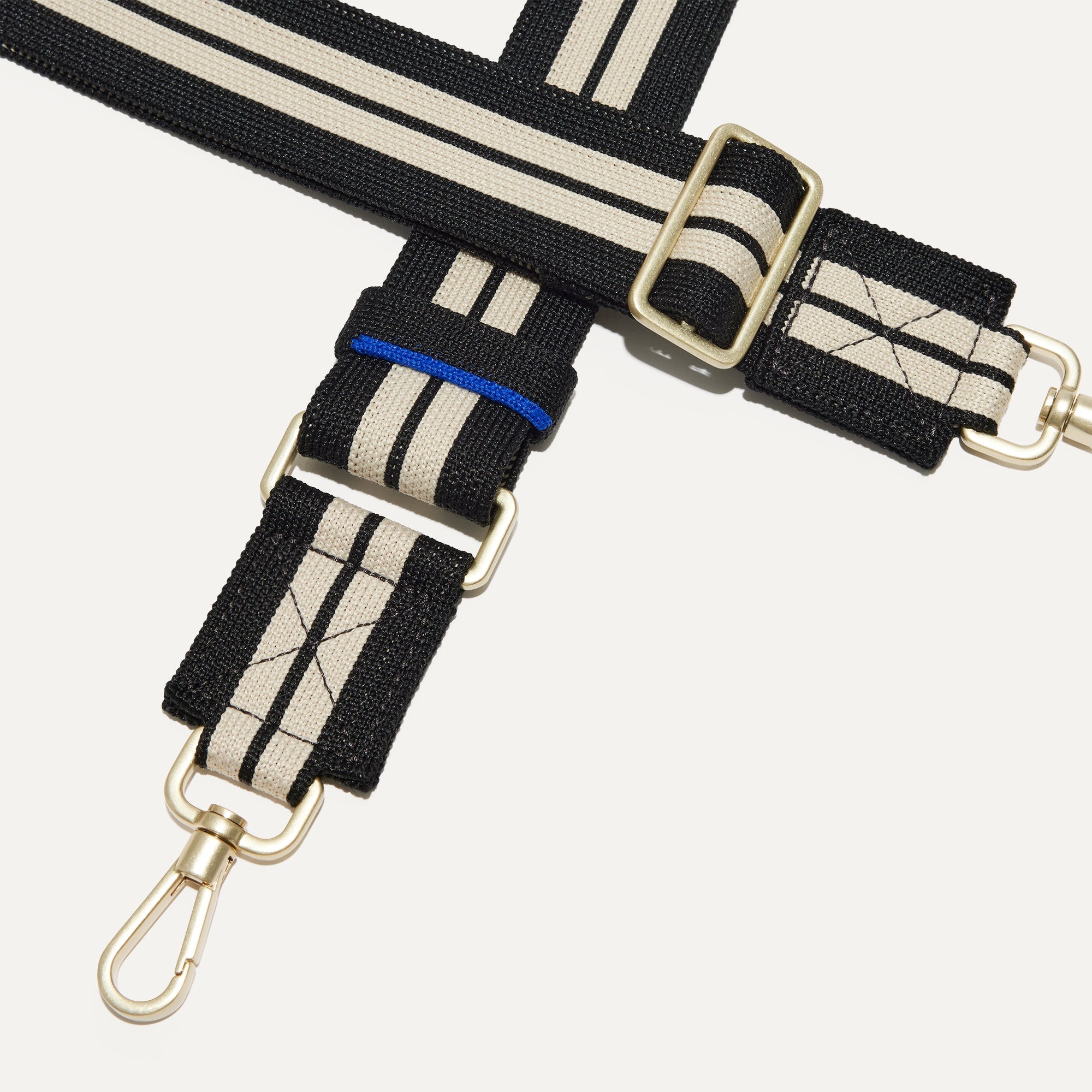 The Crossbody Strap - Black and White Stripe(Black and White Stripe)
