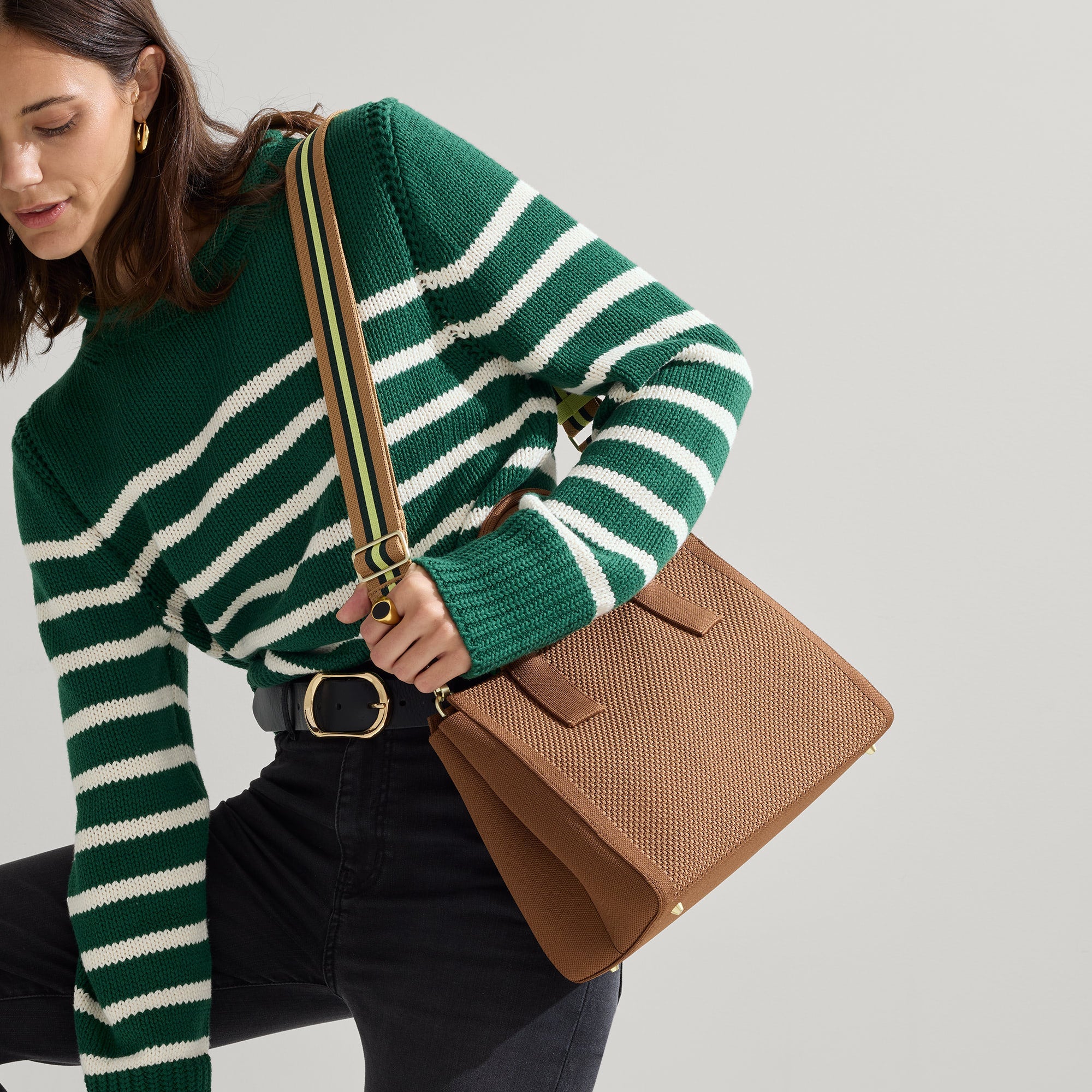 The Crossbody Strap - Neon Pine Stripe(Neon Pine Stripe)