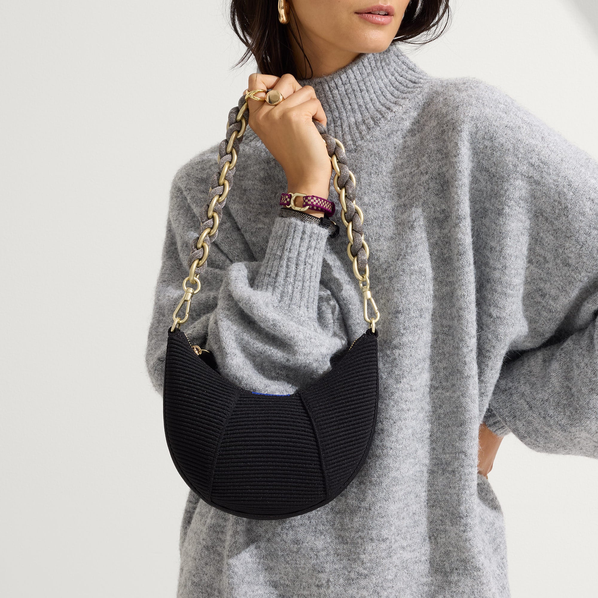 The Shoulder Strap - Golden Silver Chain(Golden Silver Chain)