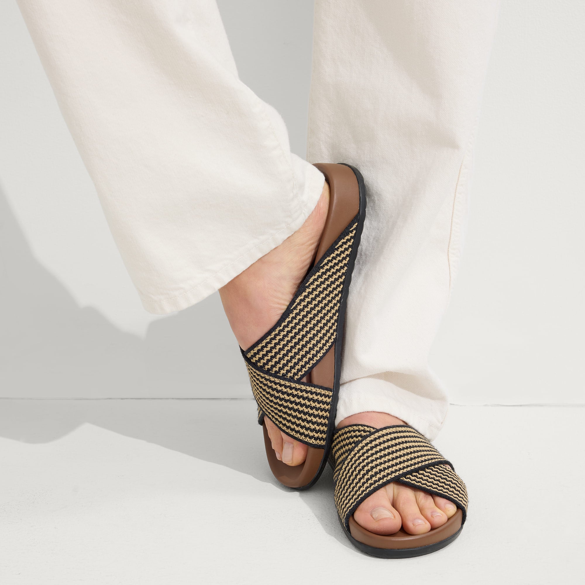 The Weekend Slide - Toffee Stripe(Toffee Stripe,5)
