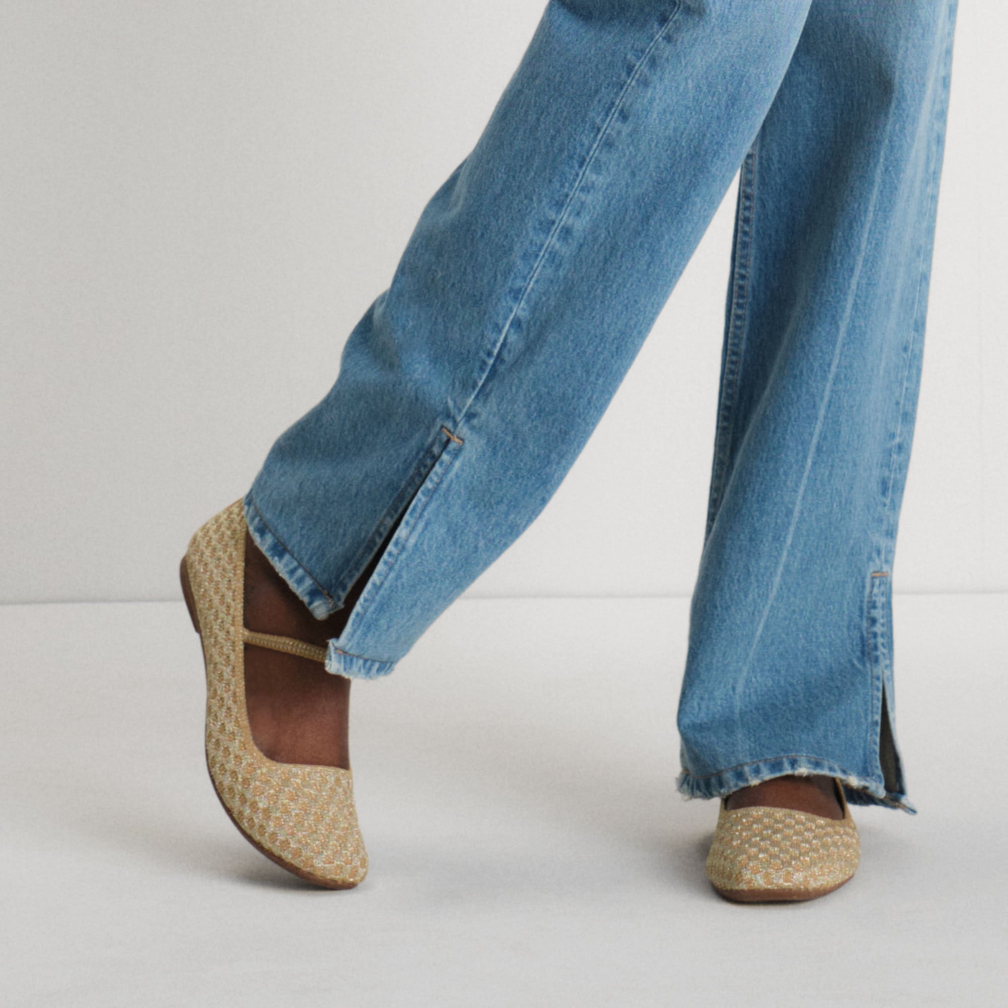 The Max Square Mary Jane - Golden Sun Basketweave(Golden Sun Basketweave,5)