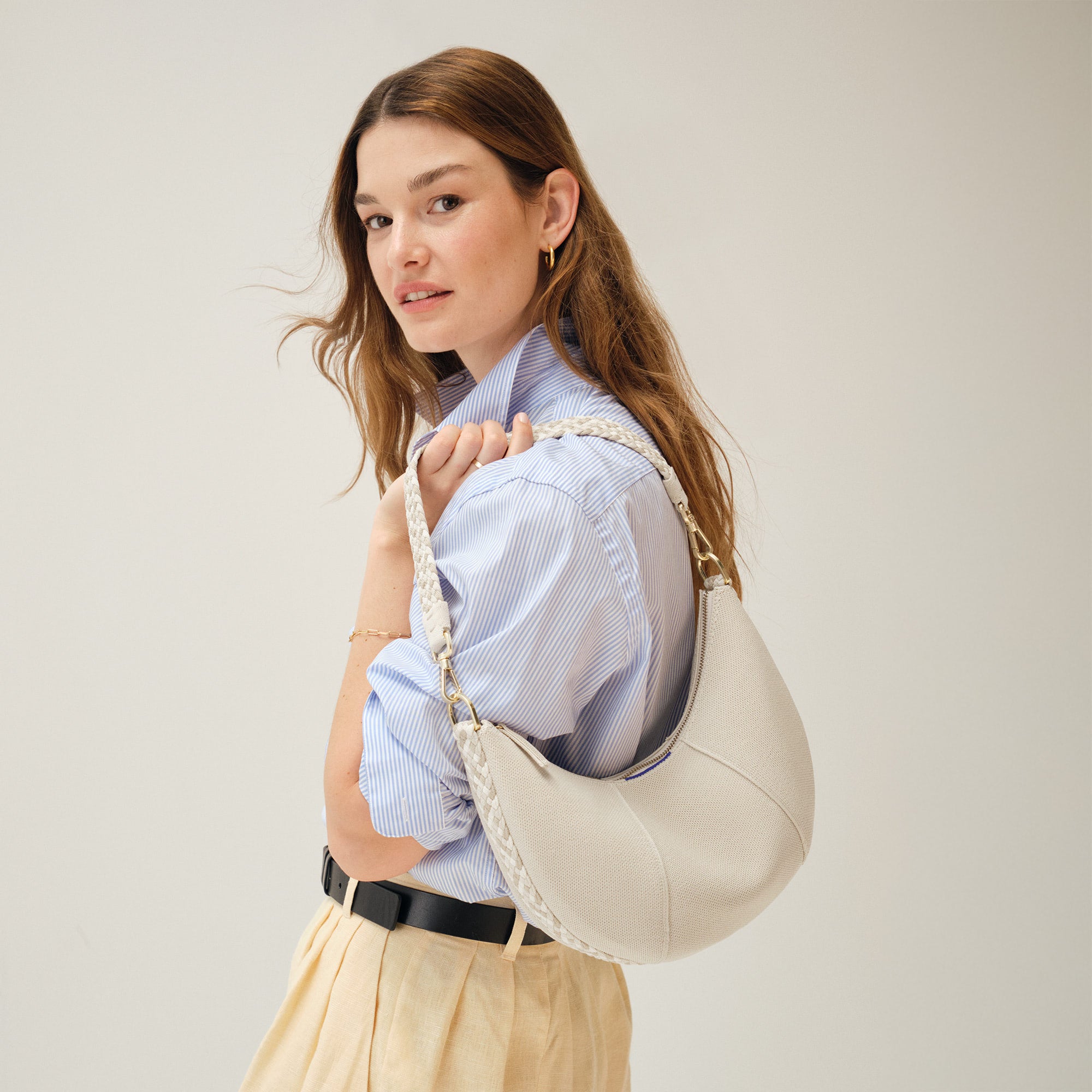 The Crescent Bag - Cream Twist(Cream Twist)