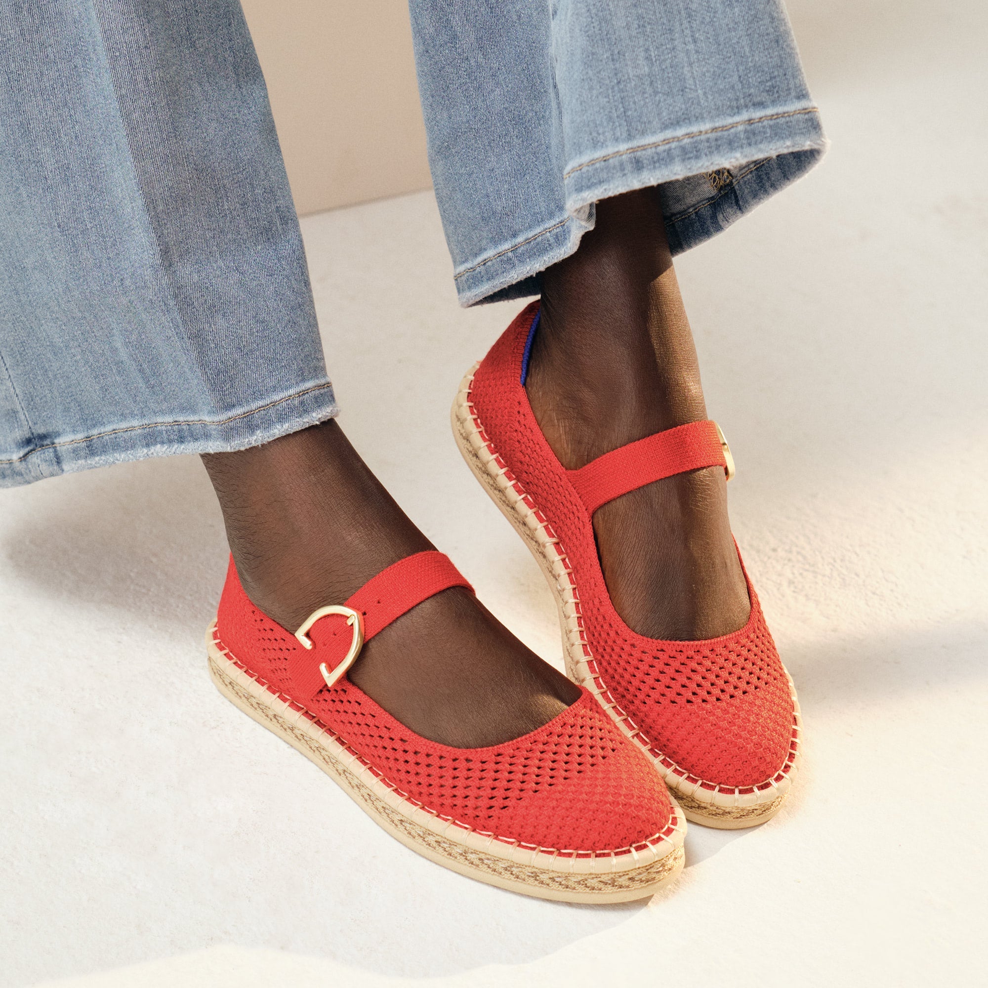 The Espadrille Mary Jane - Red Hot(Red Hot,5)