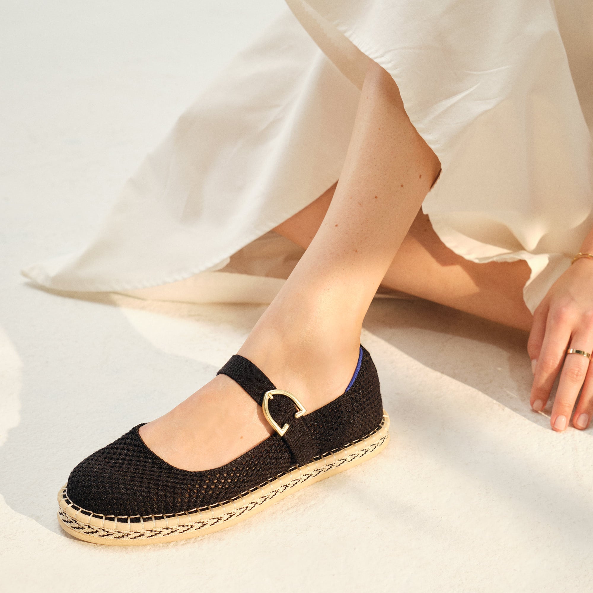 The Espadrille Mary Jane - Black(Black,5)