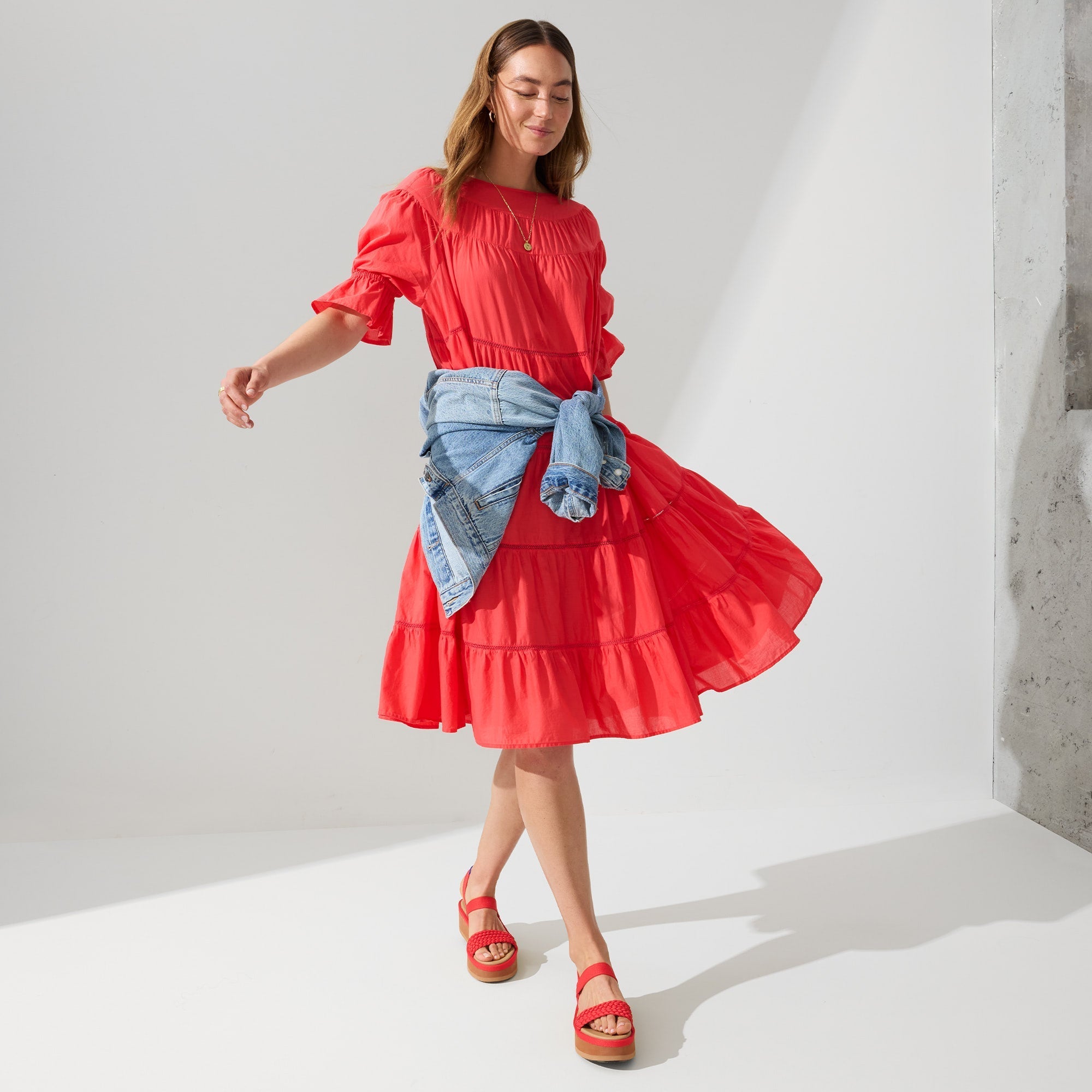 The Lightweight Wedge Sandal - Red Hot Woven(Red Hot Woven,5)