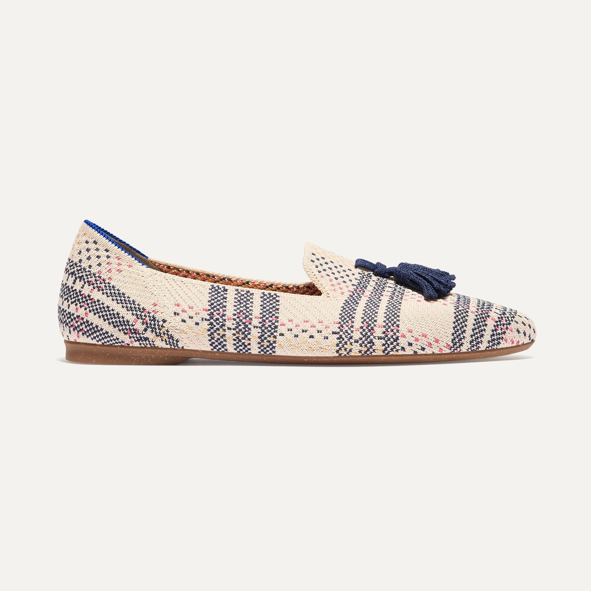 The Almond Tassel Loafer - Spring Plaid(Spring Plaid,5)
