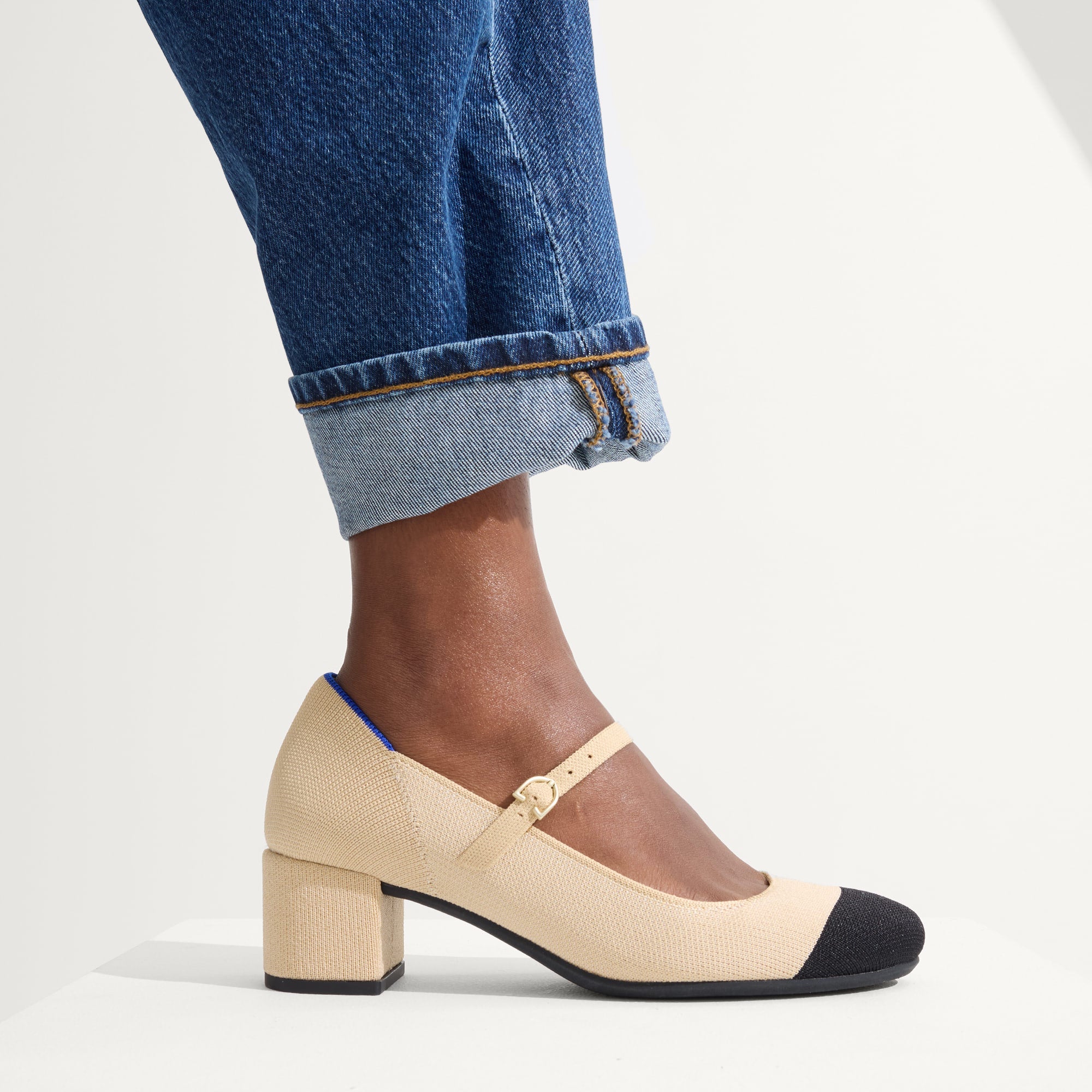 The Mary Jane Heel - Cream Captoe(Cream Captoe,5)