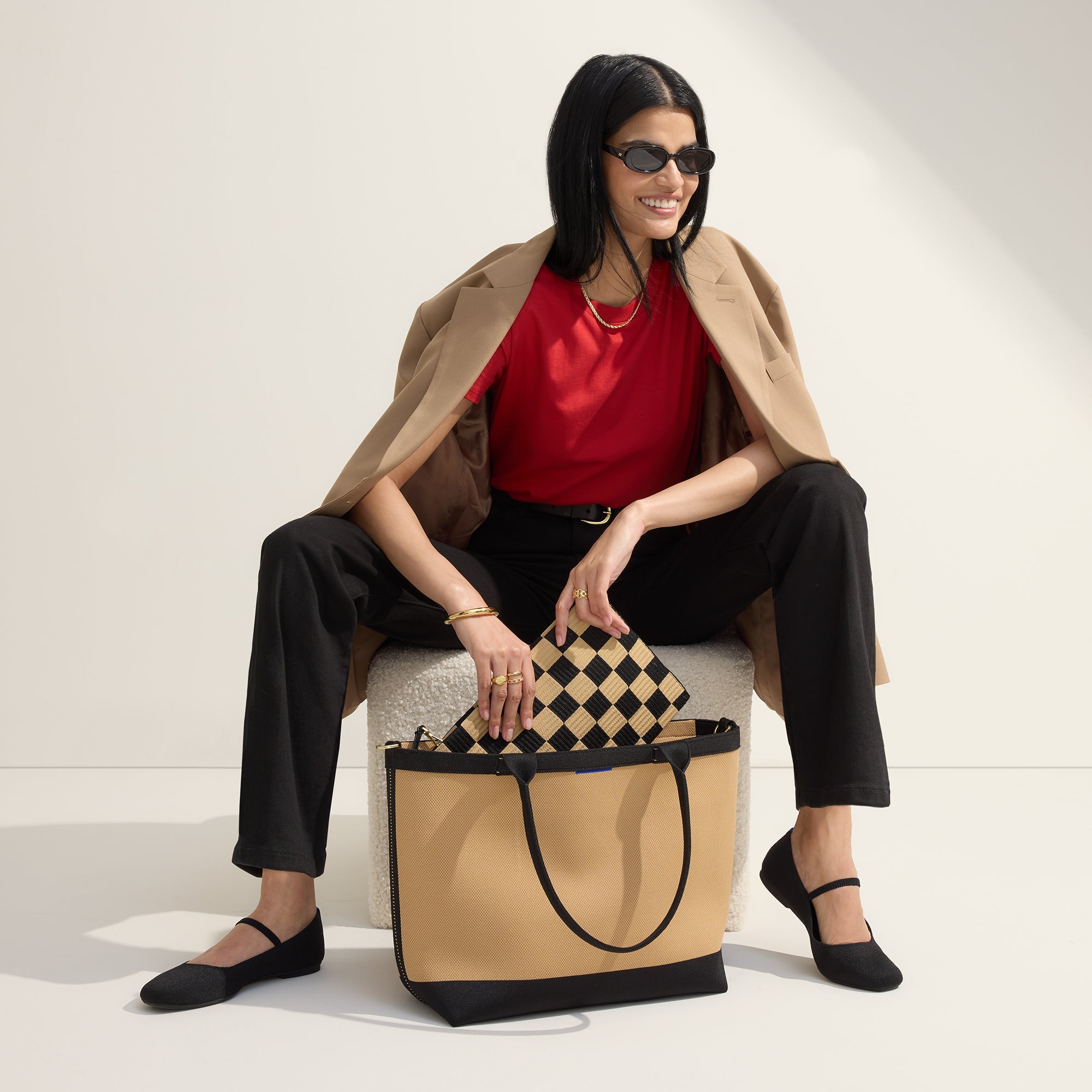 The Lightweight Zip Tote - Shortbread(Shortbread)