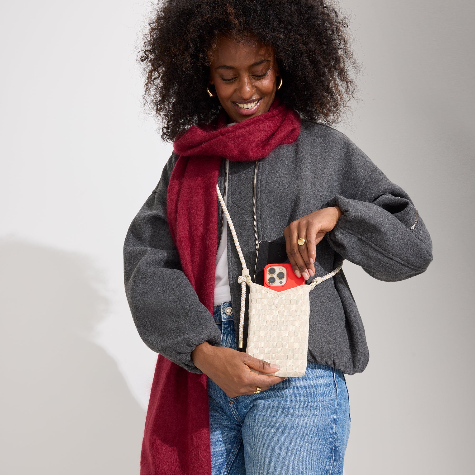 The Phone Crossbody - White Sand(White Sand)
