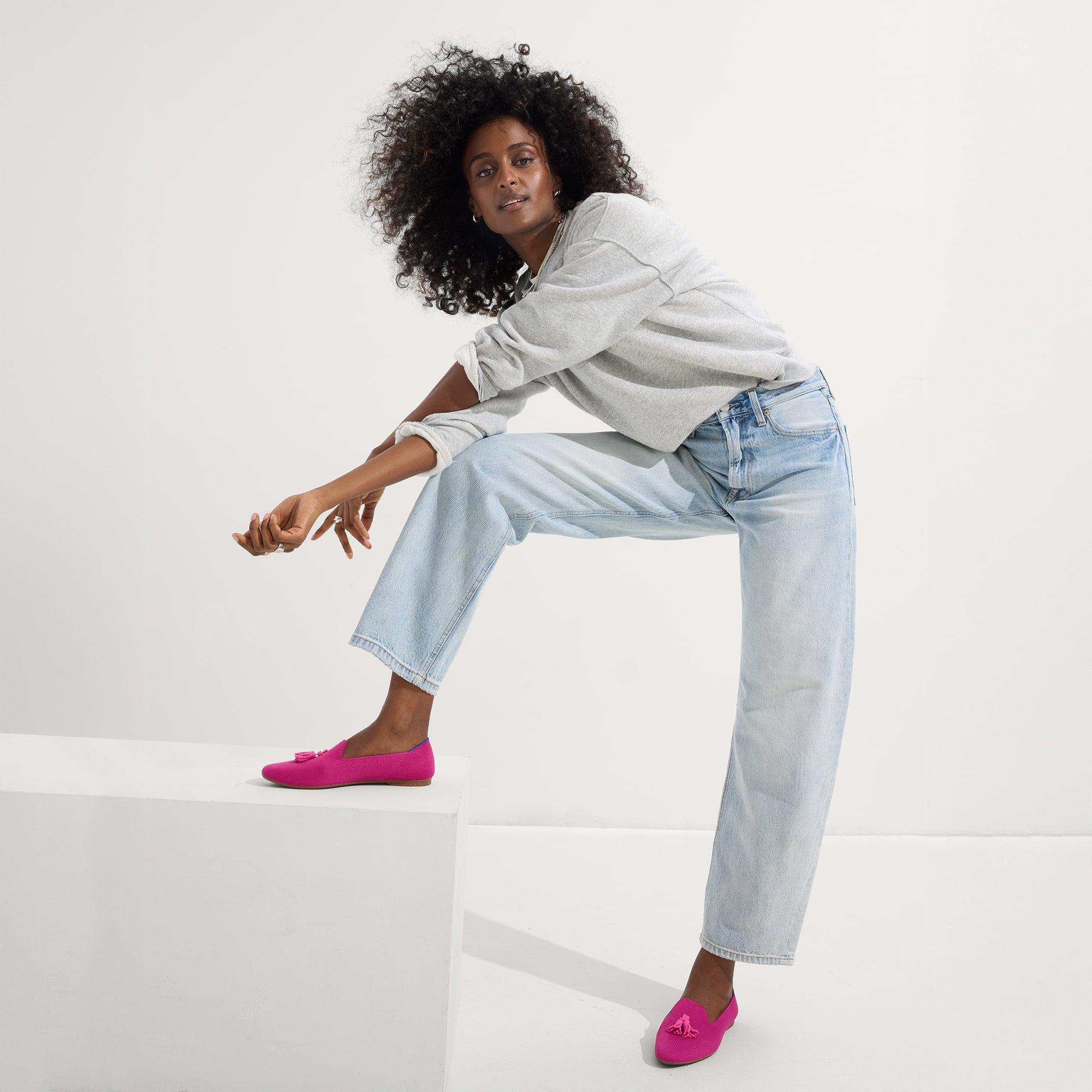 The Almond Tassel Loafer - Pink Bramble(Pink Bramble,5)