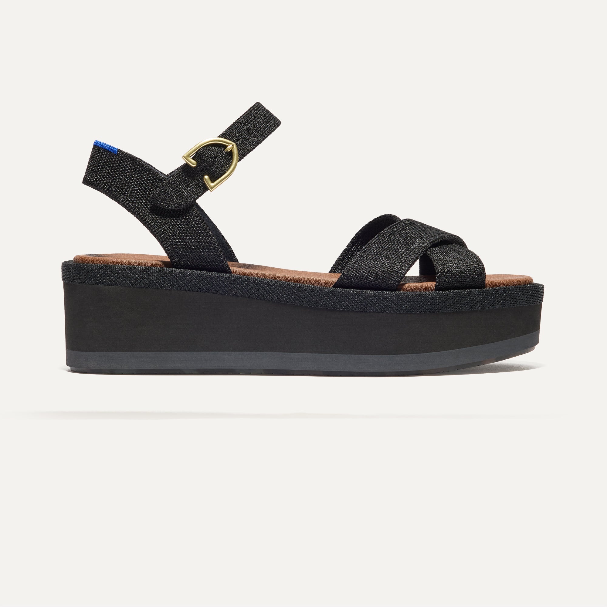 The Criss–Cross Lightweight Wedge Sandal - Black(Black,5)