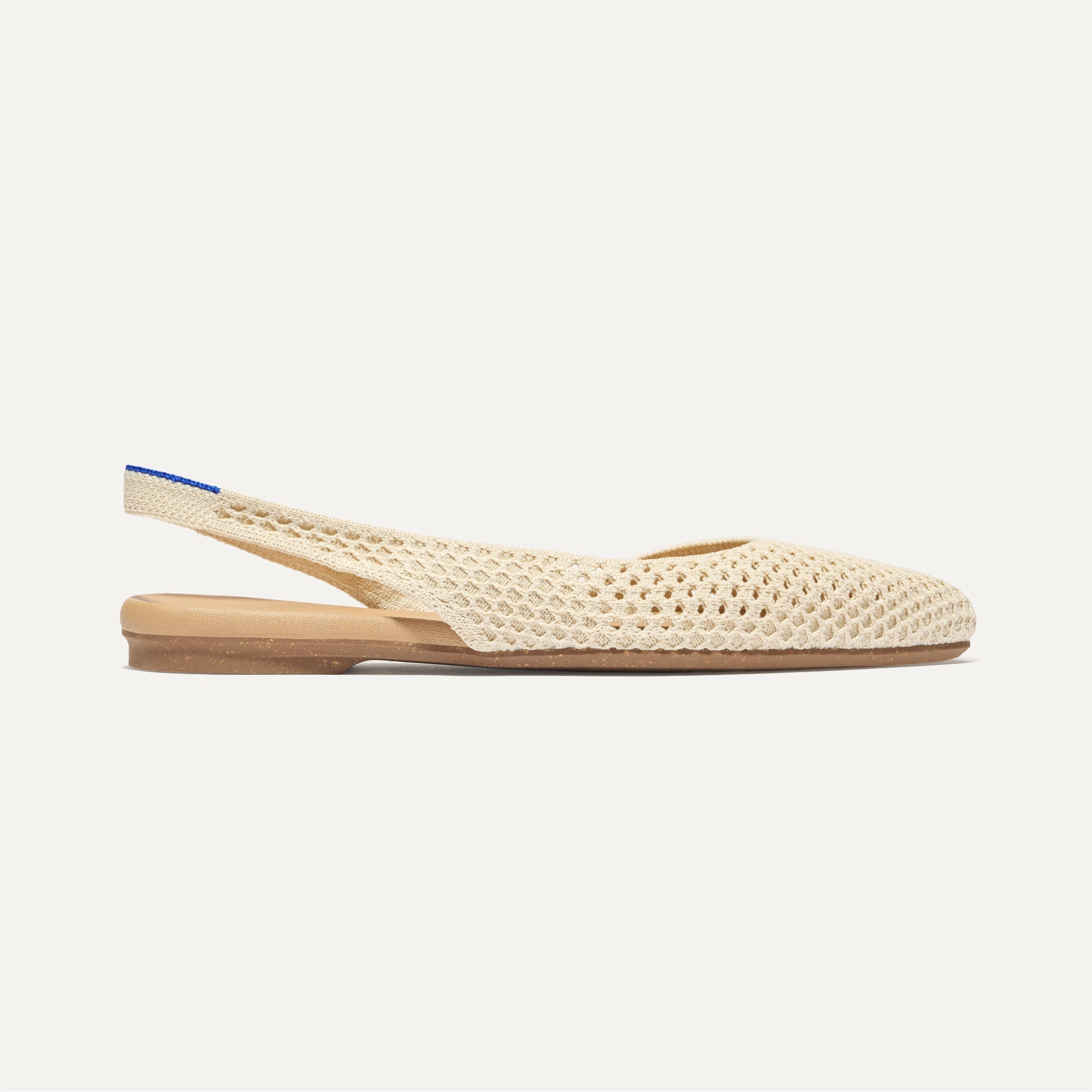 The Almond Slingback - Off White Mesh(Off White Mesh,5)
