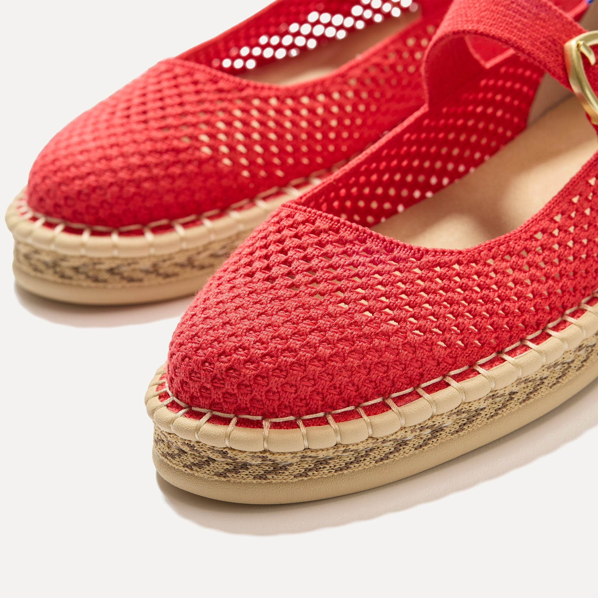 The Espadrille Mary Jane - Red Hot(Red Hot,5)