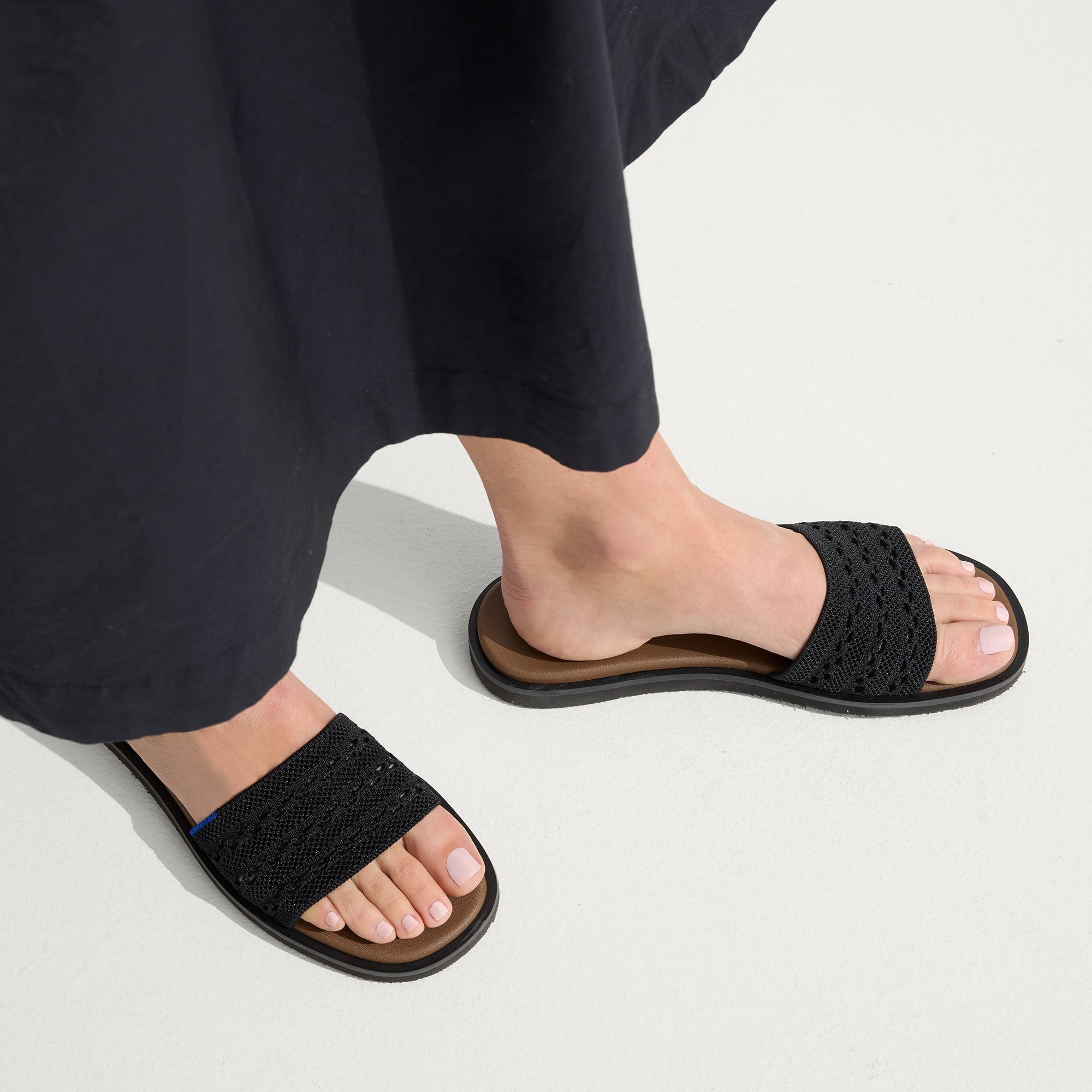 The Slide Sandal - Black Crochet(Black Crochet,5)