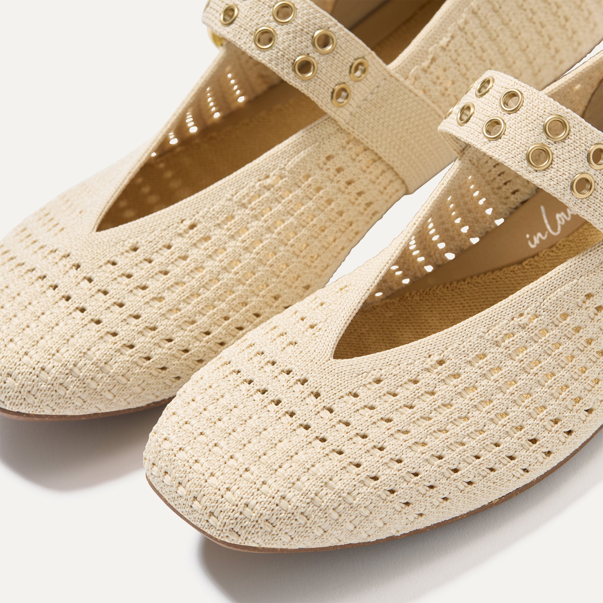 The Max Buckle Mary Jane - Off White Mesh(Off White Mesh,5)